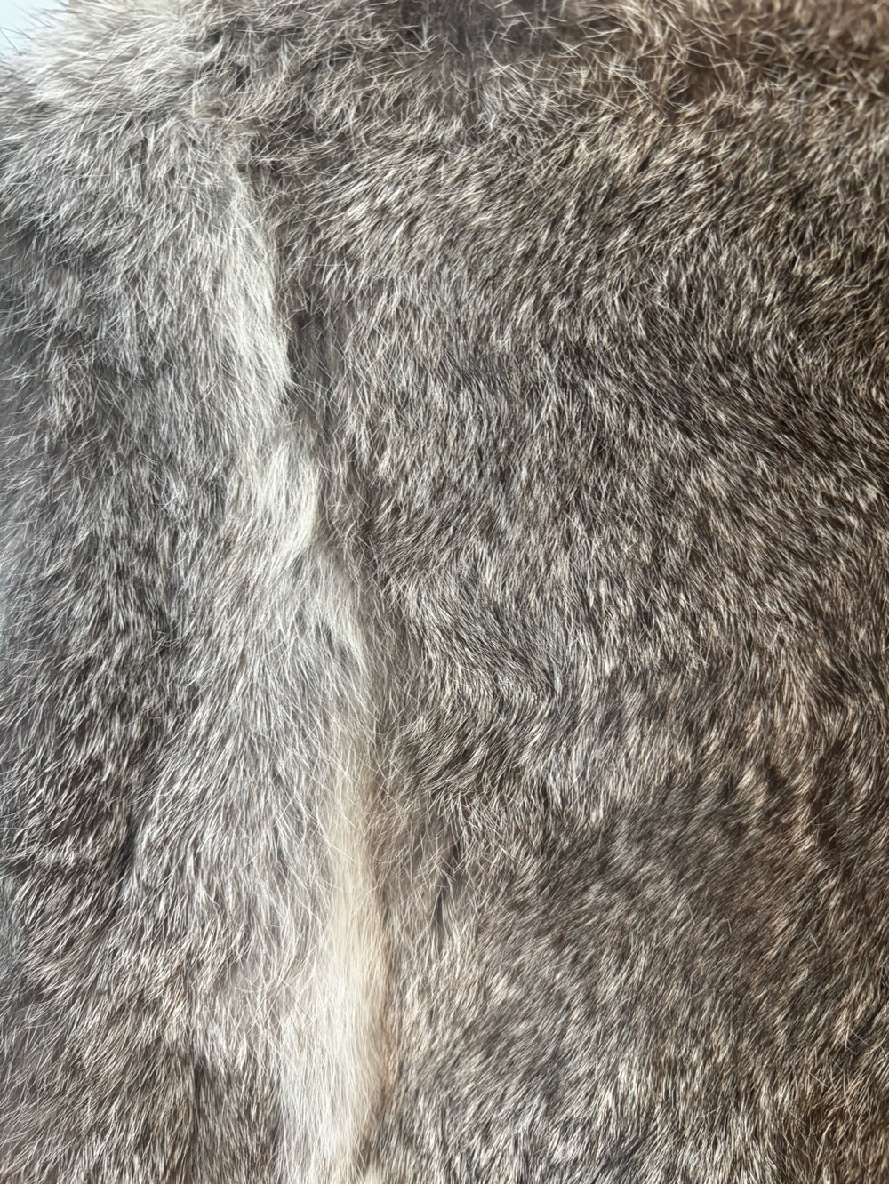 Michael Michael Kors Genuine Rabbit Fur Vest – Silver Grey & Sand Blend – Small - Picture 8 of 10